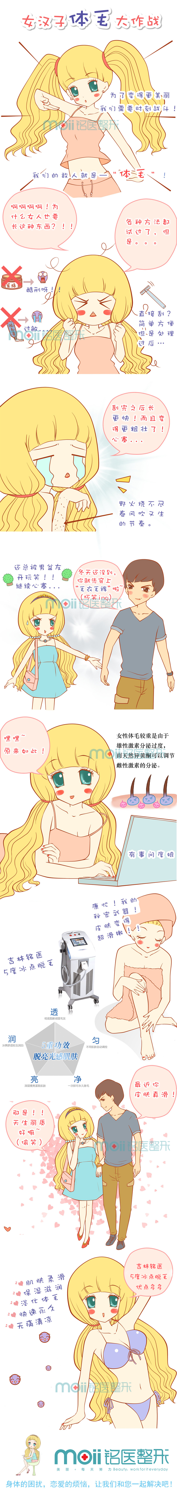 女汉子,体毛,5度冰点脱毛,长春好的整形医院